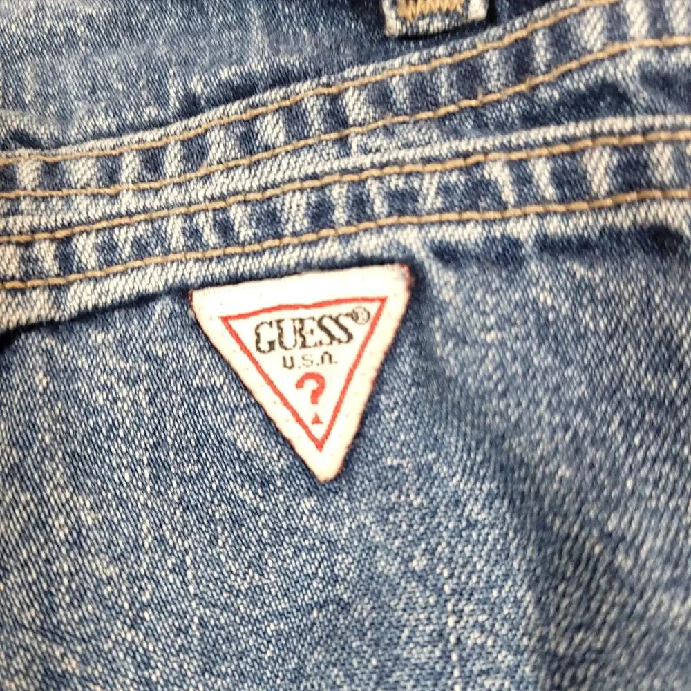 Baby Guess Vtg V back Carpenter Jeans 2T 2 years Denim Y2K 90s cargo GORP